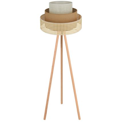 Brilagi - Põrandalamp CEDAR LUNETA 1xE27/15W/230V rotang/pruun/kreemikas