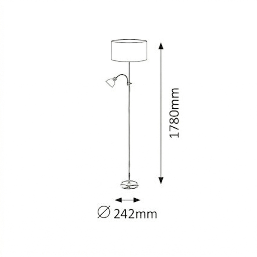 Brilagi - Põrandalamp CERIA 1xE27/100W/230V + 1xE14/25W kuldne/must