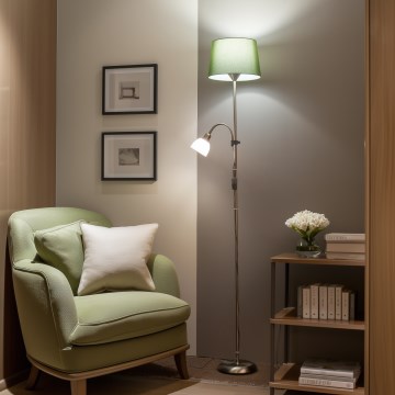 Brilagi - Põrandalamp CERIA 1xE27/100W/230V + 1xE14/25W mattkroom/roheline