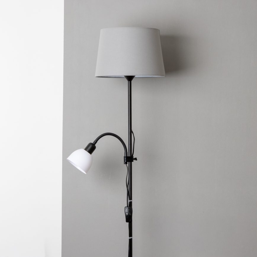 Brilagi - Põrandalamp CERIA 1xE27/100W/230V + 1xE14/25W must/hall