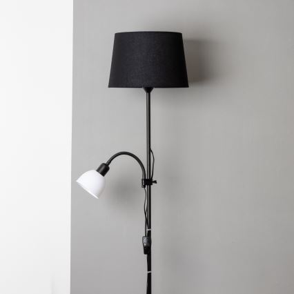 Brilagi - Põrandalamp CERIA 1xE27/100W/230V + 1xE14/25W must