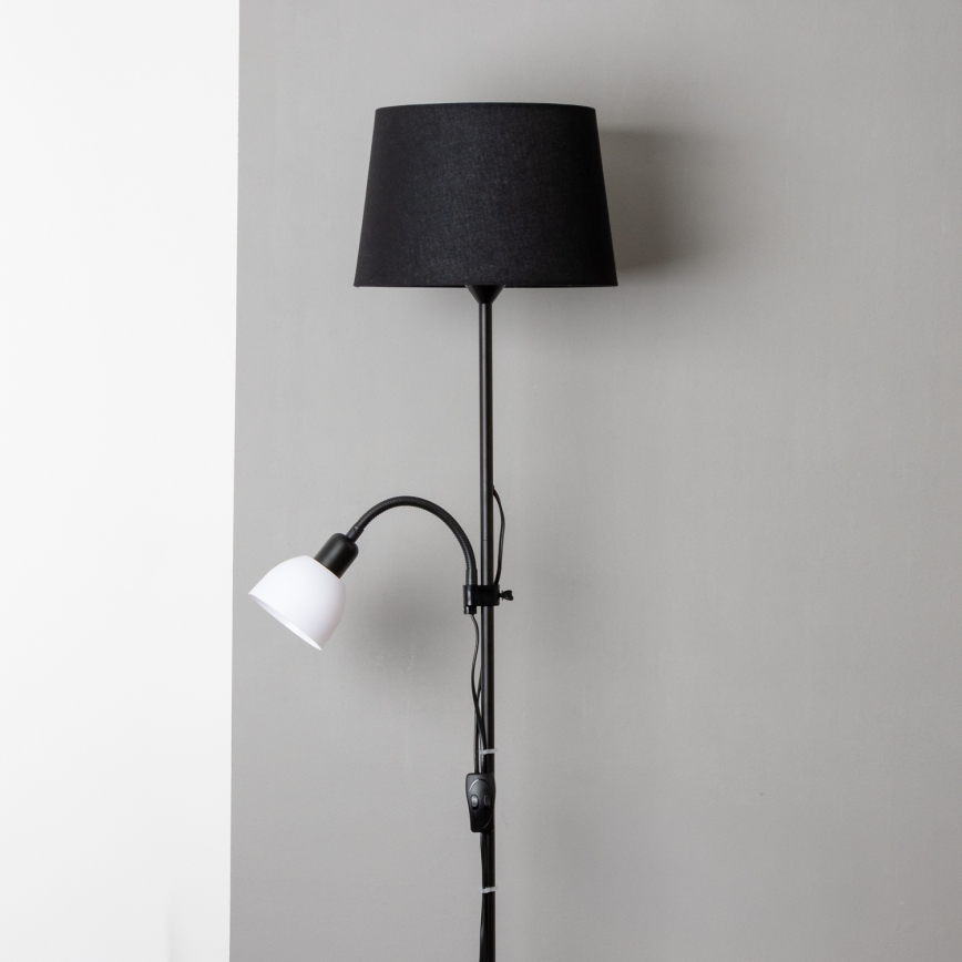 Brilagi - Põrandalamp CERIA 1xE27/100W/230V + 1xE14/25W must