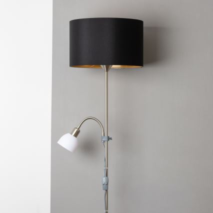 Brilagi - põrandalamp CERIA 2-ühes 1xE27/100W/230V + 1xE14/25W mattkroom/must