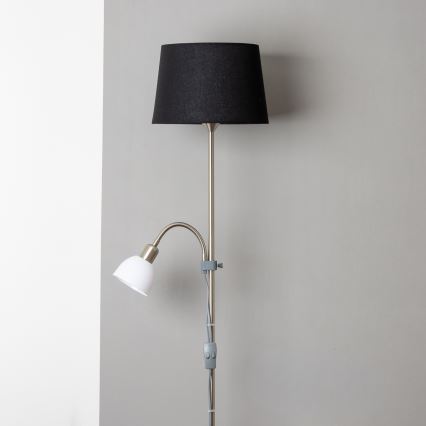 Brilagi - Põrandalamp CERIA 2-ühes 1xE27/100W/230V + 1xE14/25W mattkroom/must