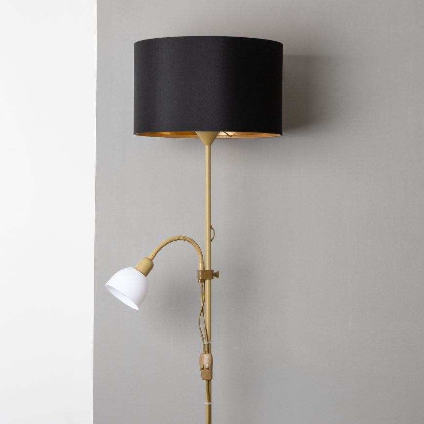 Brilagi - Põrandalamp CERIA 2v1 1xE27/100W/230V + 1xE14/25W kuldne/must