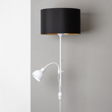 Brilagi - Põrandalamp CERIA 2‑ühes 1xE27/100W/230V + 1xE14/25W valge/must