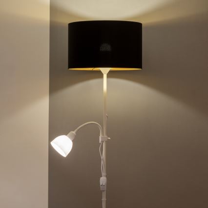 Brilagi - Põrandalamp CERIA 2‑ühes 1xE27/100W/230V + 1xE14/25W valge/must