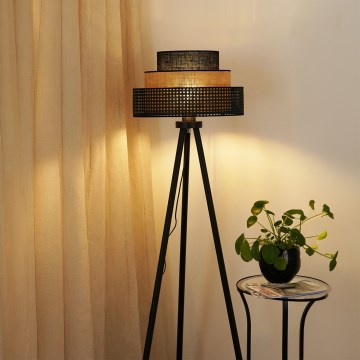 Brilagi - Põrandalamp DAKOTA LUNETA 1xE27/15W/230V must/rotang