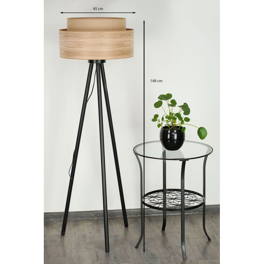 Brilagi - Põrandalamp MONTANA BOHO 1xE27/15W/230V pruun/must