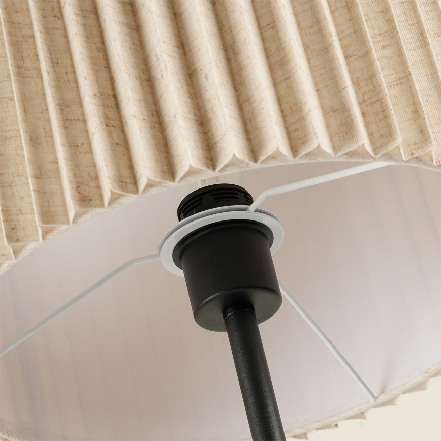 Brilagi - Põrandalamp NORDIC WAVE 1xE27/15W/230V linane/must