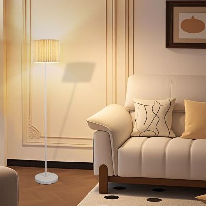 Brilagi - Põrandalamp NORDIC WAVE 1xE27/15W/230V linane/valge