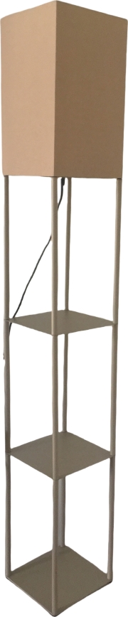 Brilagi - põrandalamp riiulitega GRADUS 1xE27/40W/230V hall/beež