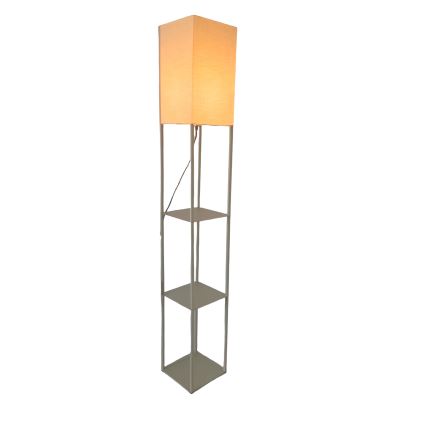 Brilagi - põrandalamp riiulitega GRADUS 1xE27/40W/230V hall/beež