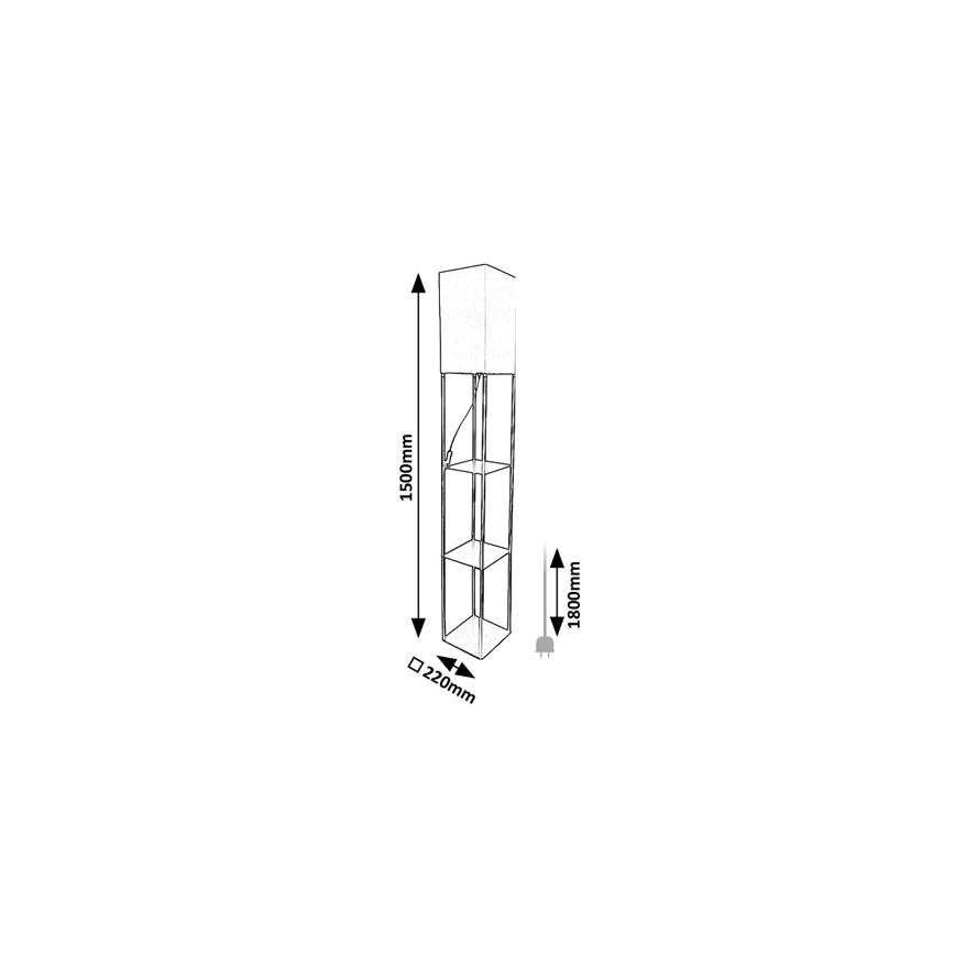 Brilagi - põrandalamp riiulitega GRADUS 1xE27/40W/230V hall/beež