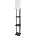 Brilagi - Põrandalamp riiulitega GRADUS 1xE27/40W/230V must/valge