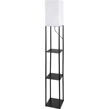 Brilagi - Põrandalamp riiulitega GRADUS 1xE27/40W/230V must/valge