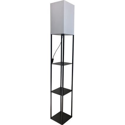 Brilagi - Põrandalamp riiulitega GRADUS 1xE27/40W/230V must/valge