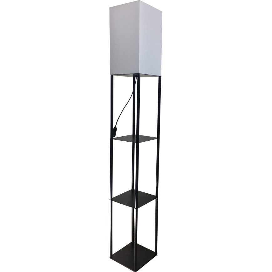 Brilagi - Põrandalamp riiulitega GRADUS 1xE27/40W/230V must/valge