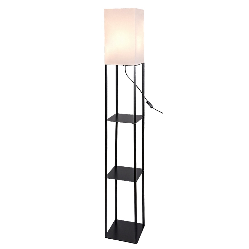 Brilagi - Põrandalamp riiulitega GRADUS 1xE27/40W/230V must/valge