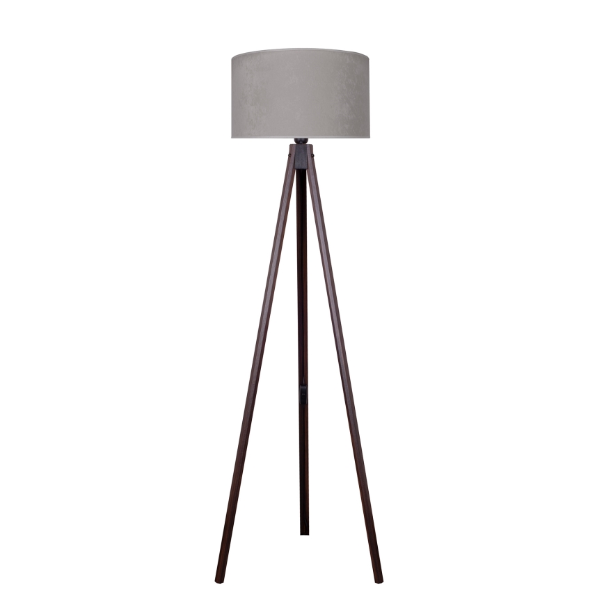 Brilagi - Põrandalamp VELVET 1xE27/60W/230V Must vengepuu/hall