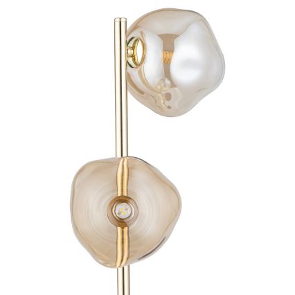 Brilagi - Põrandalamp VULCANO 3xG9/8W/230V kuldne/suitsune beež