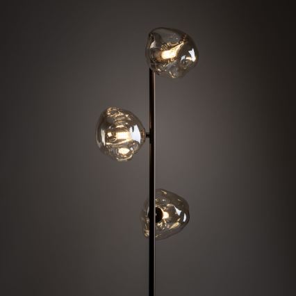 Brilagi - Põrandalamp VULCANO 3xG9/8W/230V pruun/suitsune beež