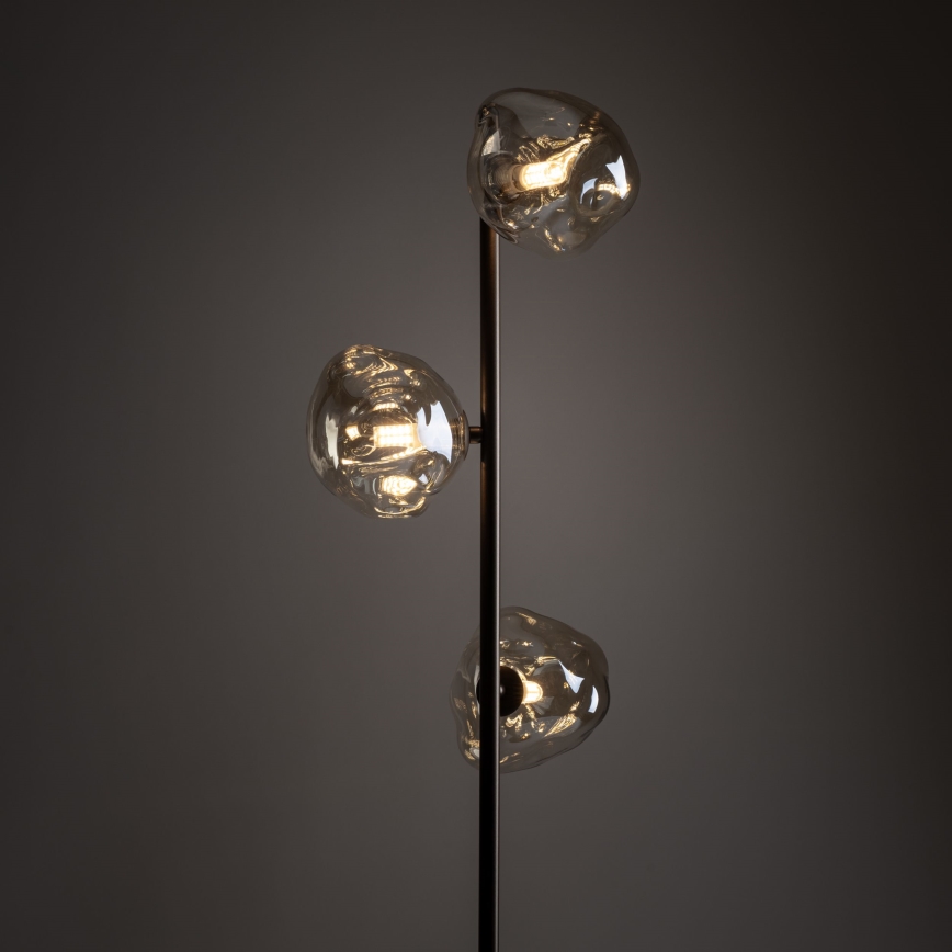 Brilagi - Põrandalamp VULCANO 3xG9/8W/230V pruun/suitsune beež