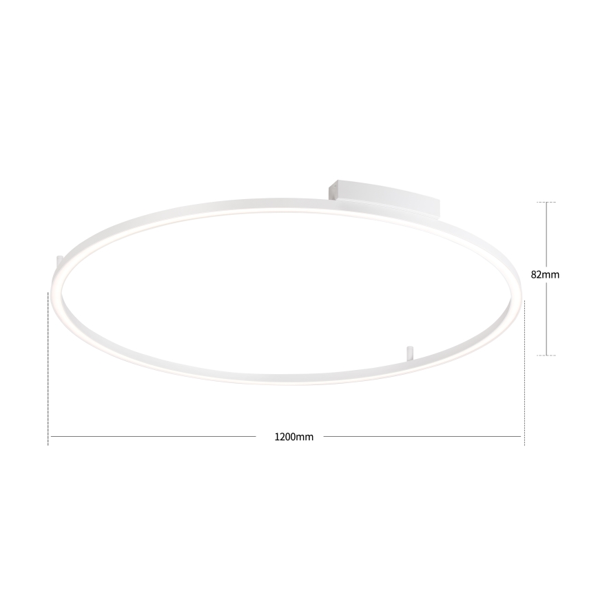 Brilagi - PORTOFINO hämardatav LED-laelamp LED/85W/230V 3000-6000K läbimõõt 120 cm valge + kaugjuhtimispult