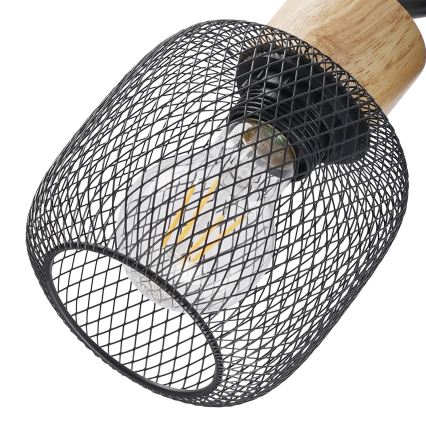 Brilagi - Punktvalgusti BASKLITE 4xE27/15W/230V kummipuit/must