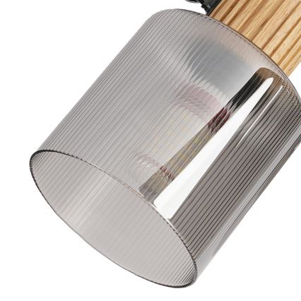 Brilagi - punktvalgusti HYGGE 2xE14/15W/230V puit/suitsuhall