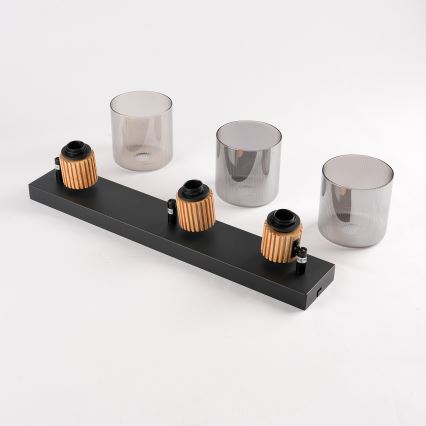 Brilagi - Punktvalgusti HYGGE 3xE14/15W/230V must/suitsune