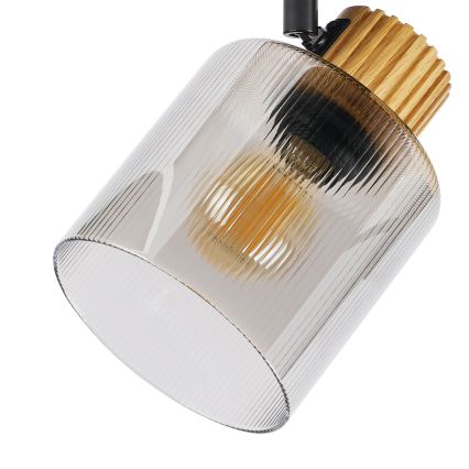 Brilagi - Punktvalgusti HYGGE 3xE14/15W/230V puit/suitsune