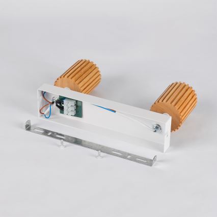 Brilagi - Punktvalgusti MODERN WOOD 2xGU10/8W/230V kummipuit/valge