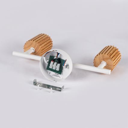 Brilagi - punktvalgusti MODERN WOOD 2xGU10/8W/230V puit/valge