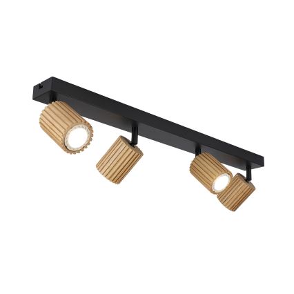Brilagi - Punktvalgusti MODERN WOOD 4xGU10/8W/230V puit/must