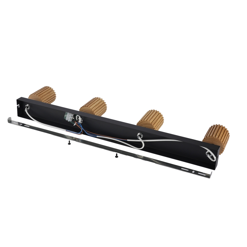 Brilagi - Punktvalgusti MODERN WOOD 4xGU10/8W/230V puit/must