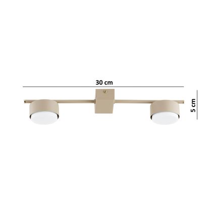 Brilagi - punktvalgusti MONO 2xGX53/12W/230V beež