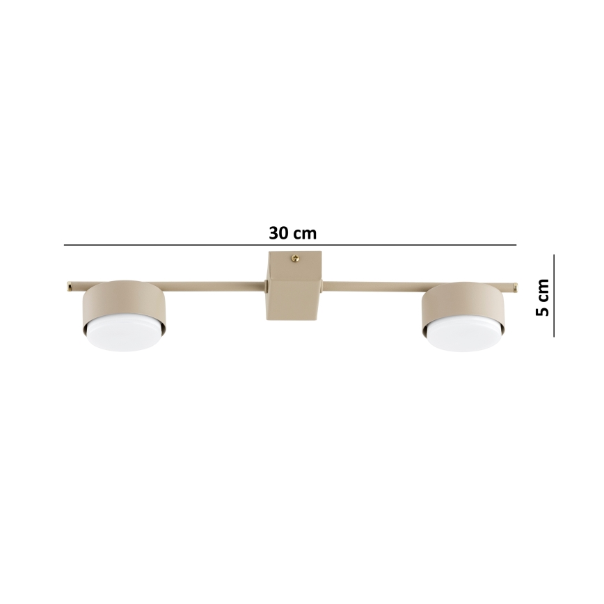 Brilagi - punktvalgusti MONO 2xGX53/12W/230V beež