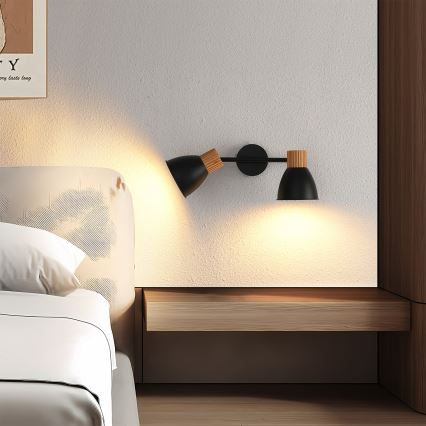 Brilagi - Punktvalgusti ODENSE 2xE14/10W/230V kummipuit/must