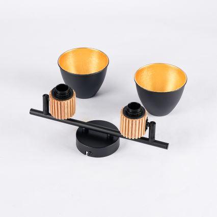 Brilagi - Punktvalgusti ODENSE 2xE14/10W/230V kummipuit/must