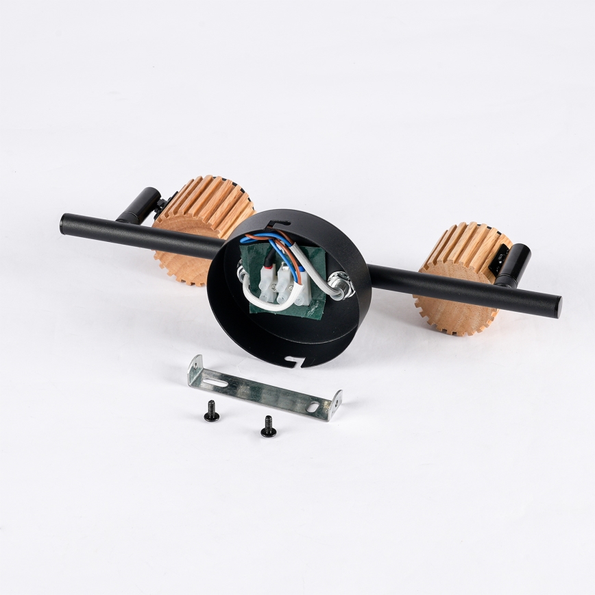 Brilagi - Punktvalgusti ODENSE 2xE14/10W/230V kummipuit/must