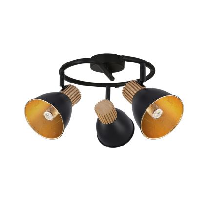 Brilagi - punktvalgusti ODENSE 3xE14/10W/230V puit/must