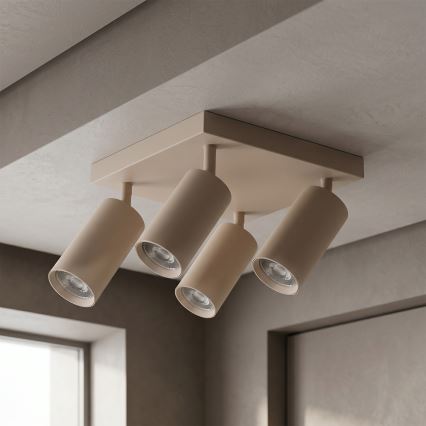Brilagi - Punktvalgusti SELE SQUARE 4xGU10/30W/230V beež