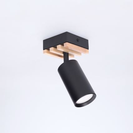 Brilagi - punktvalgusti SELE WOOD ACOUSTIC 1xGU10/30W/230V must/puit
