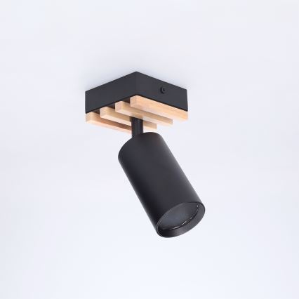 Brilagi - punktvalgusti SELE WOOD ACOUSTIC 1xGU10/30W/230V must/puit