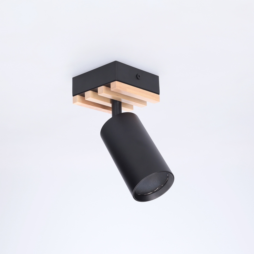 Brilagi - punktvalgusti SELE WOOD ACOUSTIC 1xGU10/30W/230V must/puit