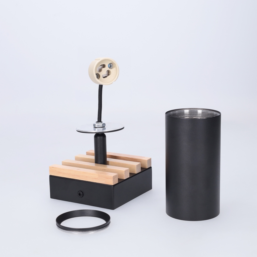 Brilagi - punktvalgusti SELE WOOD ACOUSTIC 1xGU10/30W/230V must/puit