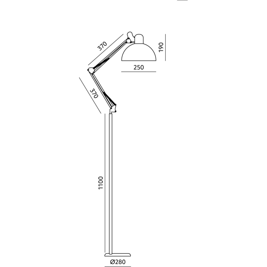BRILAGI - Reguleeritav põrandalamp TASKER 1xE27/60W/230V 157 cm valge