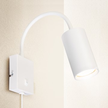 Brilagi - Reguleeritav seinavalgusti lülitiga SELE 1xGU10/30W/230V valge