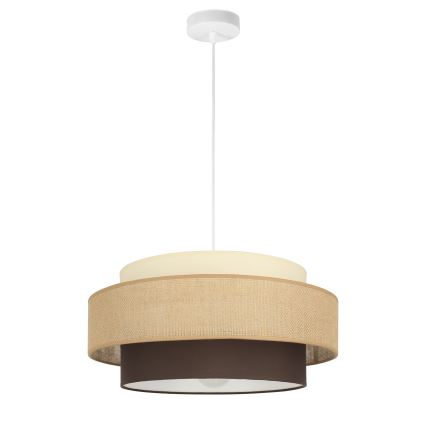 Brilagi - RESNA rippvalgusti kaabliga 1xE27/60W/230V, läbimõõt 40 cm, beež/must